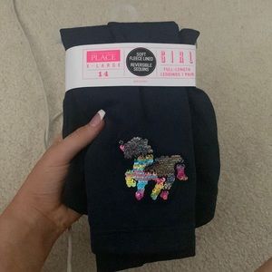 Childrens place unicorn leggings sequin
